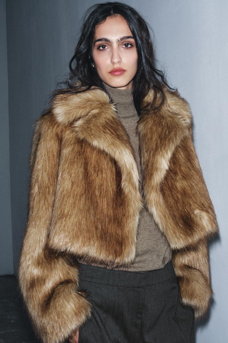 SHORT FAUX FUR-EFFECT JACKET